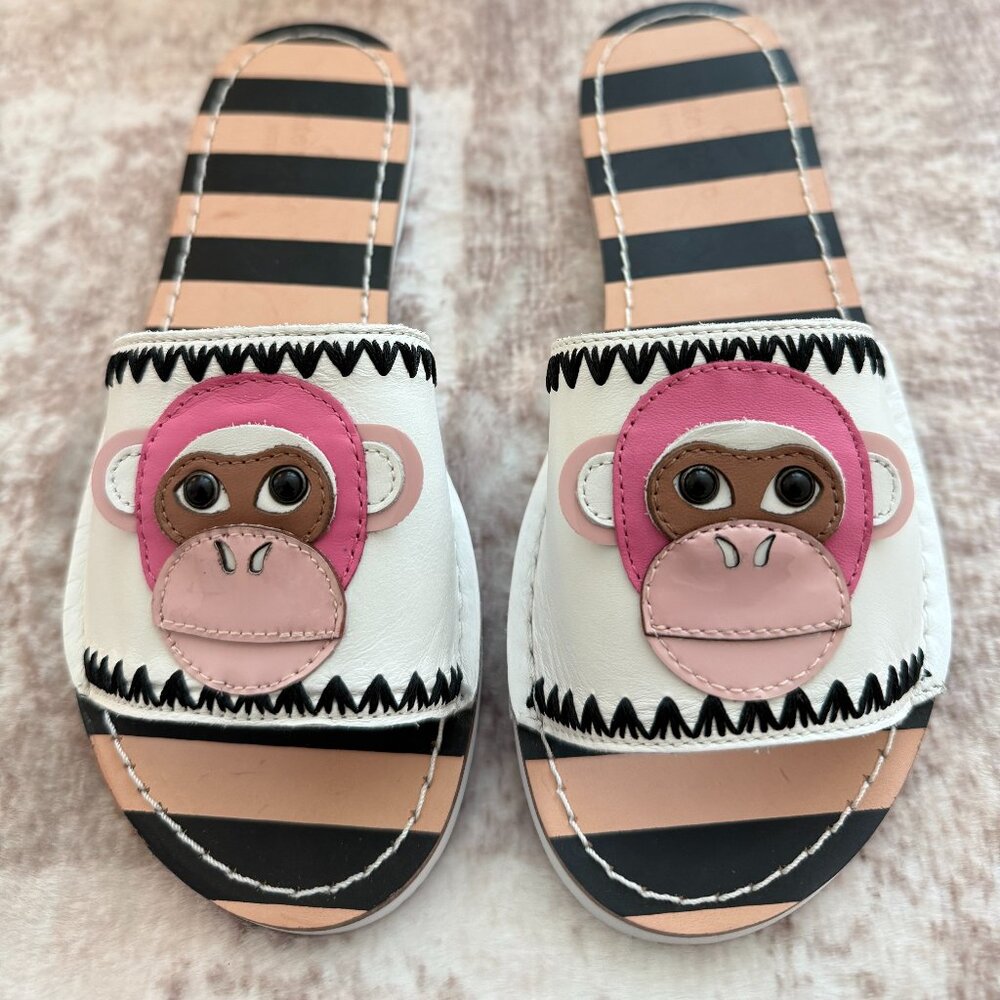 Kate Spade Monkey Stripe Slide Sandals | Size 6 | New